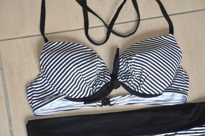 Maillot de bain 42 rayé noir blanc - photo numéro 3