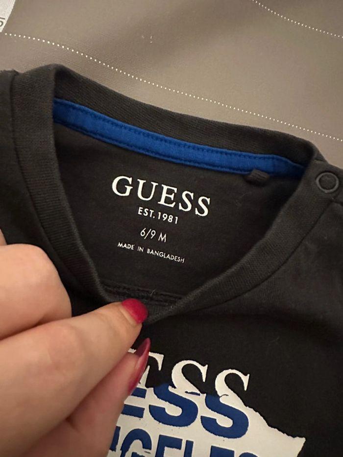 Tee shirt guess bebe garçon 6/9 mois - photo numéro 3