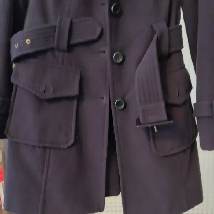 Manteau bleu marine en laine - photo numéro 2