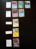 Lot de 8 cartes Pokémon