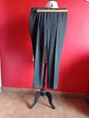 Pantalon femme noir/gris taille 40 Élastique à la taille