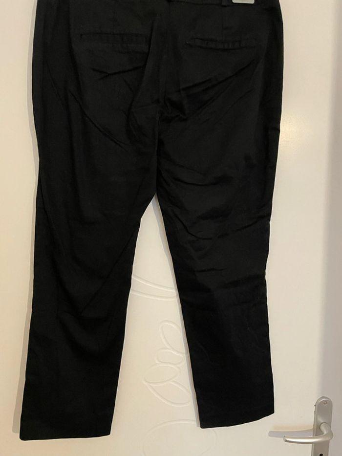 Pantalon court 7/8 noir style chino taille haute grain de malice taille 42 - photo numéro 6