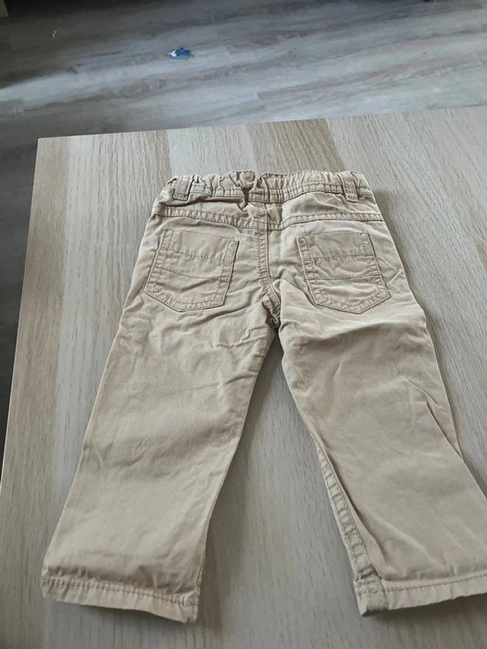 Pantalon bébé beige 9 mois - photo numéro 3