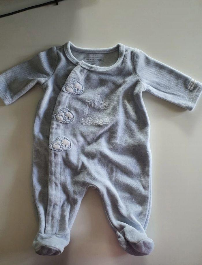 Lot 5 pyjamas en velours bébé - photo numéro 2