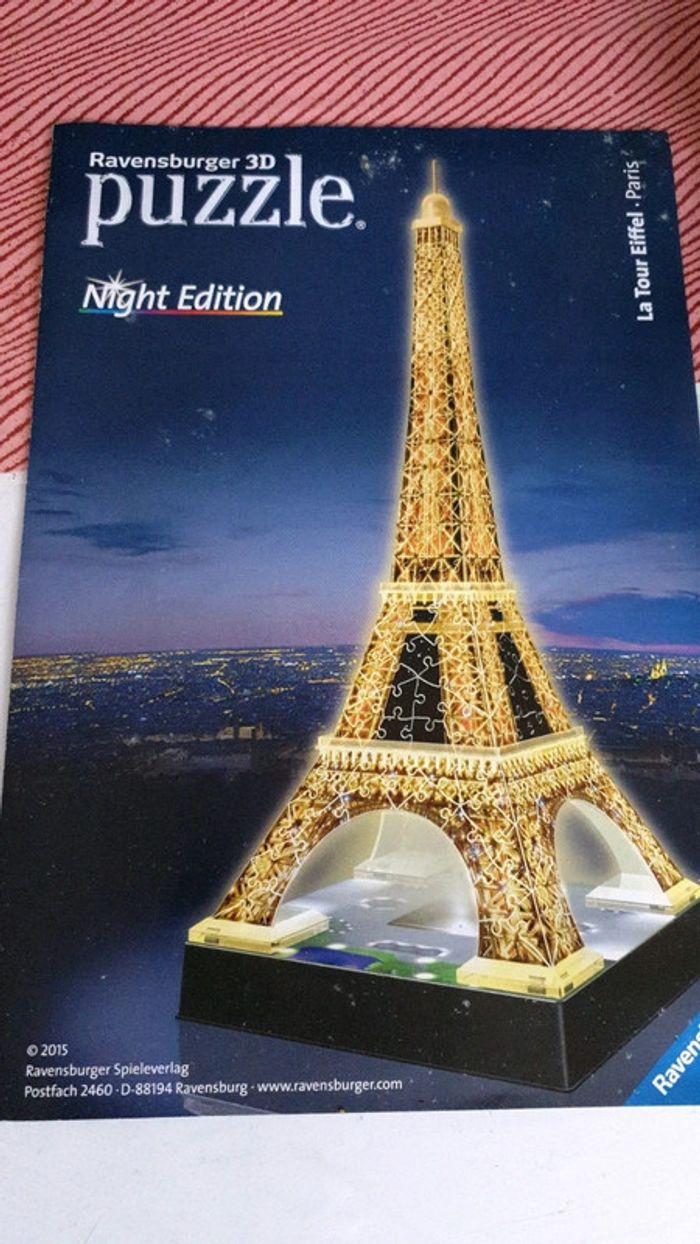 Puzzle 3D nigh édition tour Eiffel - photo numéro 2