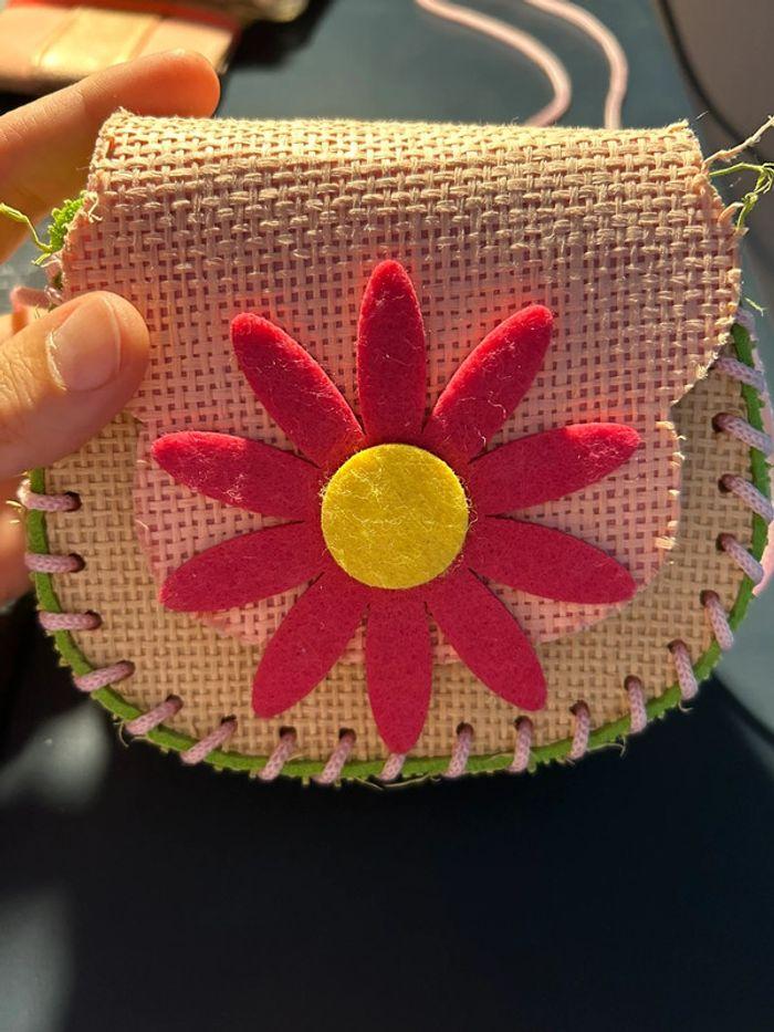 Pochette bandoulière fille fleurs - photo numéro 2