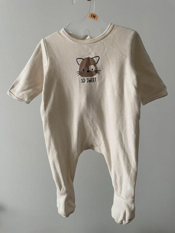 Lot de 3 pyjamas en coton taille 1 mois - photo numéro 4