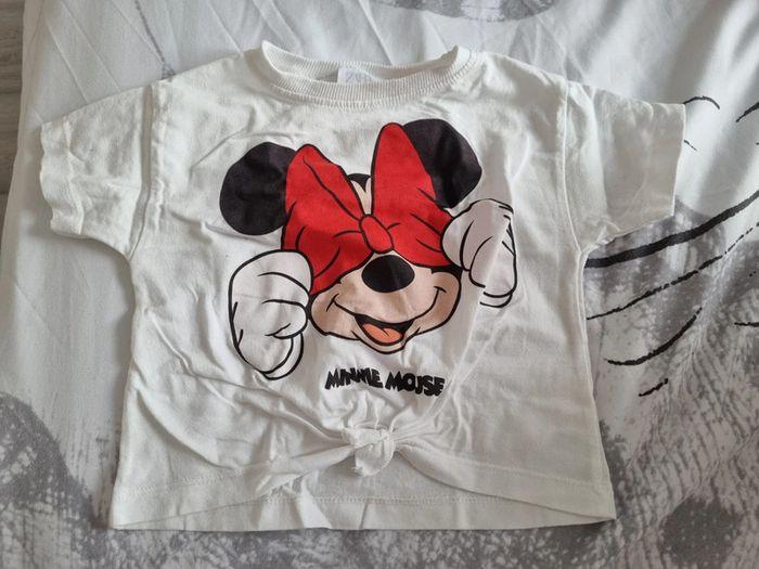 T Shirt Zara 6-9m Minnie - photo numéro 1