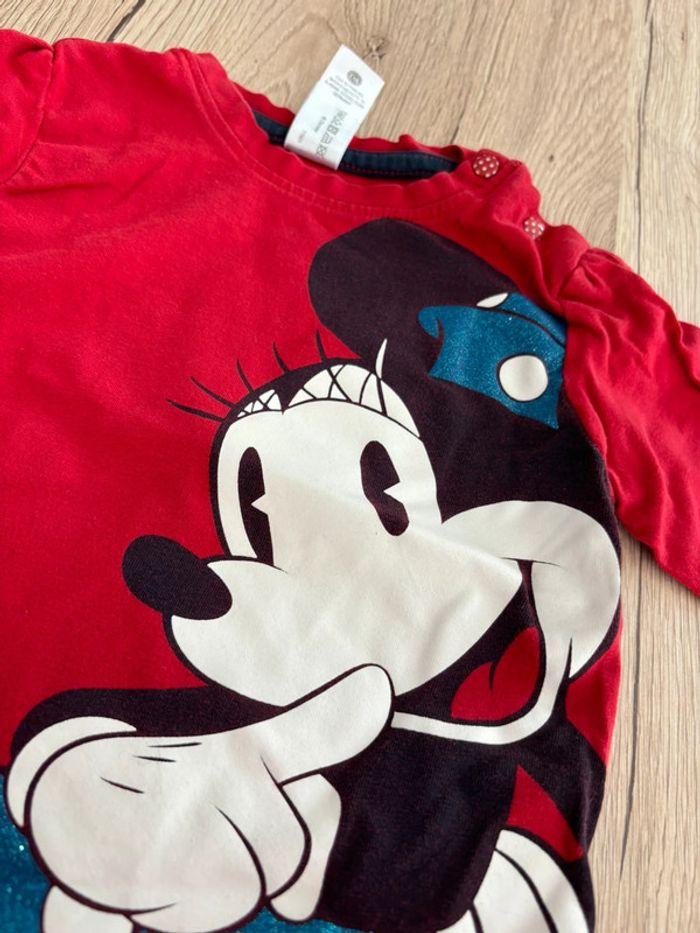 T-shirt manches longues minnie 6 mois - photo numéro 2