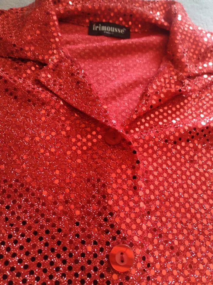 Chemisier rouge sequin - photo numéro 3