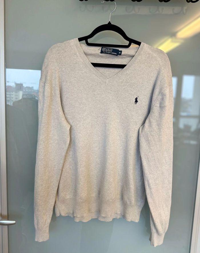 Pull gris en coton Ralph Lauren taille M - photo numéro 1