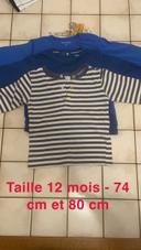 Lot de 3 t-shirts manches longues