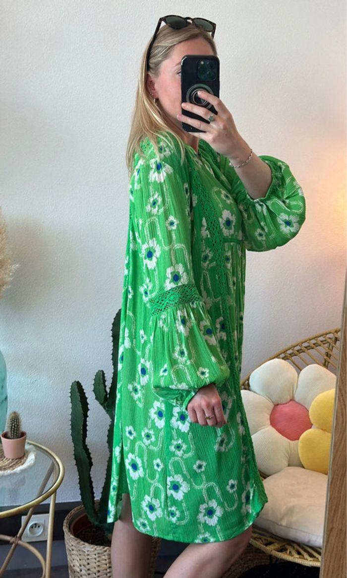 Robe estivale fluide verte à motifs fleuris taille U - ChicoSoleil - photo numéro 7