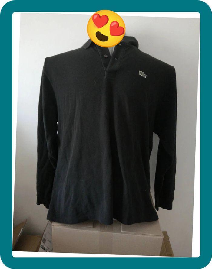 Polo lacoste noir taille xl - photo numéro 1