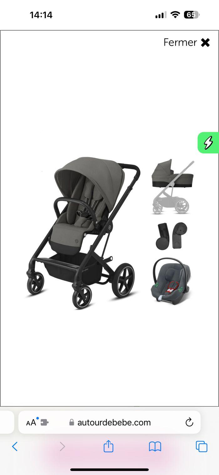 Poussette trio cibex + base isofix - photo numéro 3