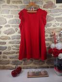 Robe manches volantées rouge Femme taille 52 marque Asos 🍬