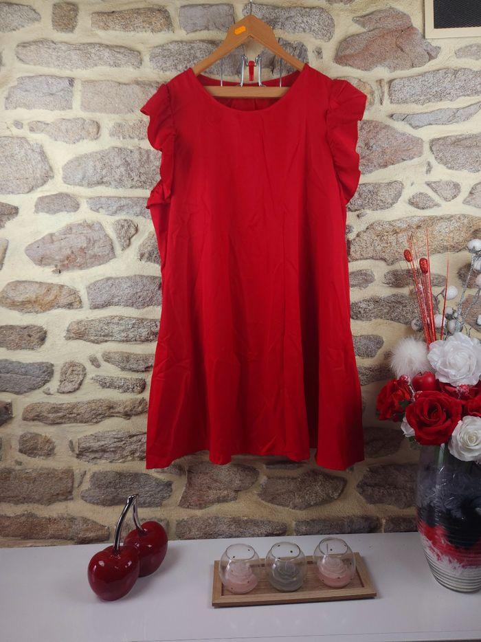 Robe manches volantées rouge Femme taille 52 marque Asos 🍬 - photo numéro 1