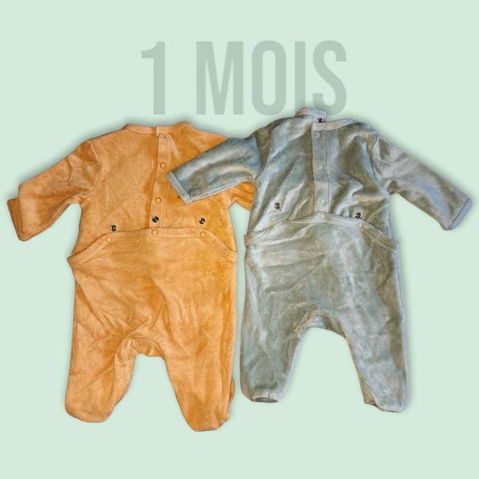 Pyjama velours bébé 1 mois - photo numéro 2