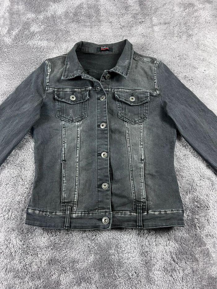 👕 Veste en Jeans vintage y2k Noir Taille S 👕 - photo numéro 6