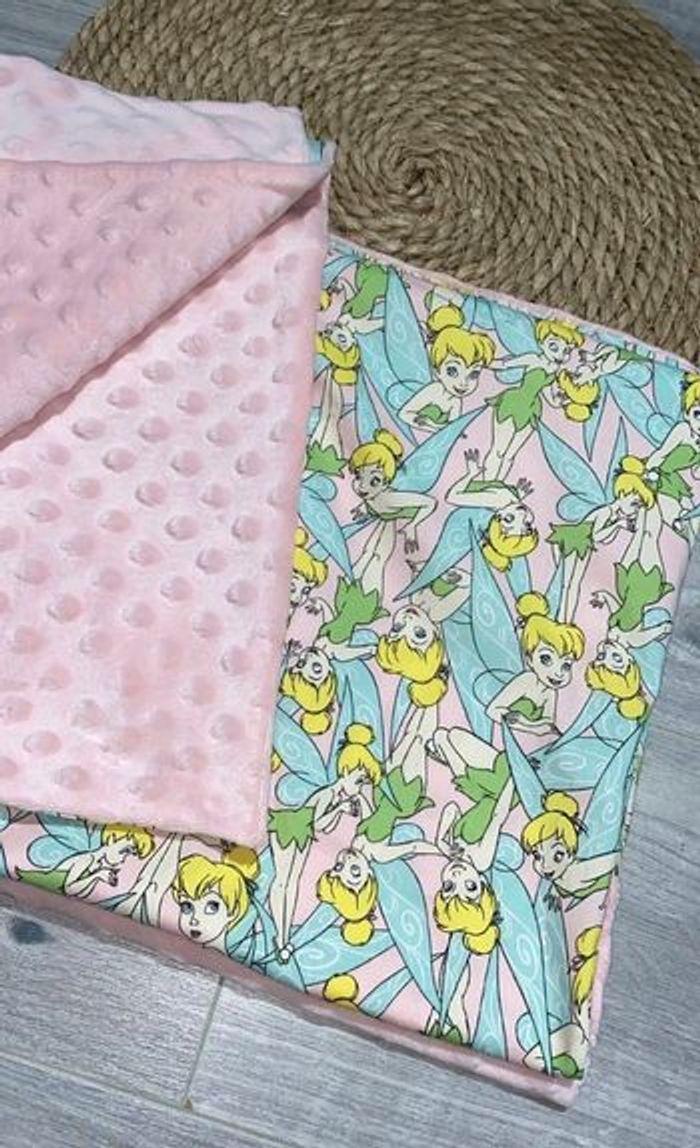 Couverture bébé fée clochette rose fait main