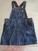 Robe salopette en jean bébé