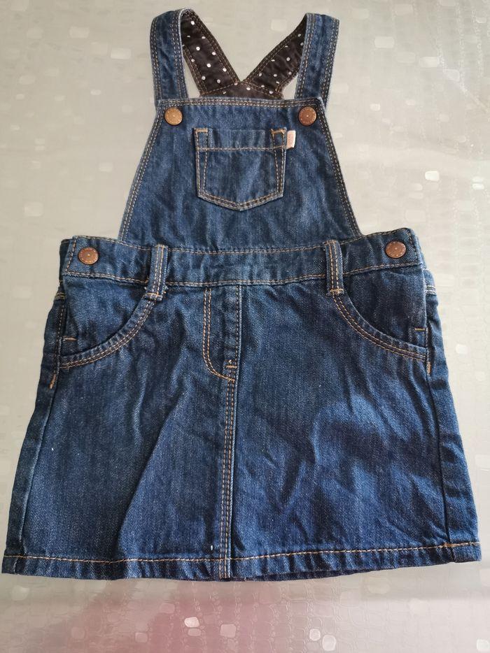 Robe salopette en jean bébé - photo numéro 1