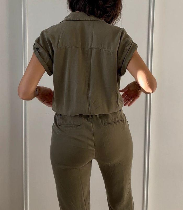 Combinaison pantalon vert Kaki Sisley - taille 36 - neuve sans étiquette - photo numéro 2