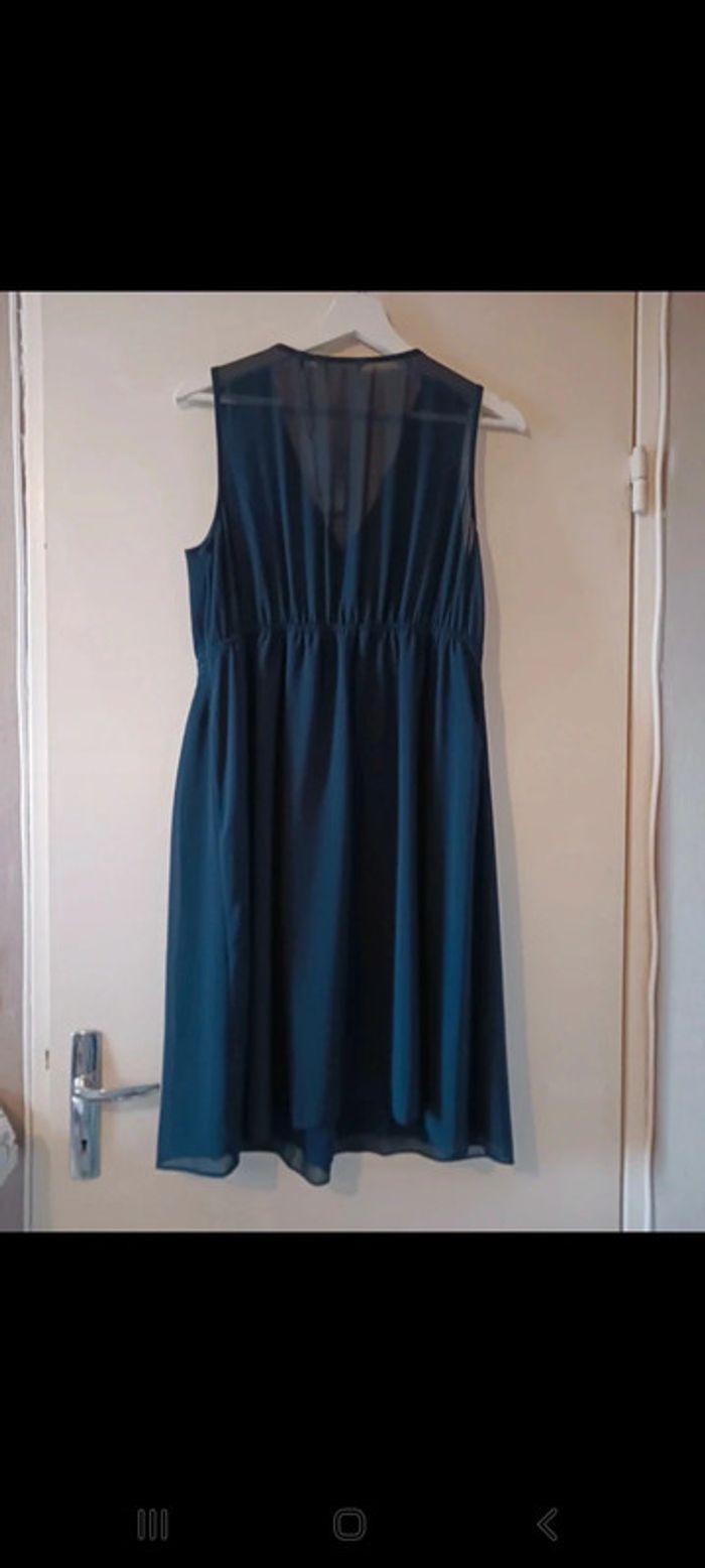 Robe cérémonie mariage bapteme soirée fête bleue marine taille L 40 nafnaf - photo numéro 2