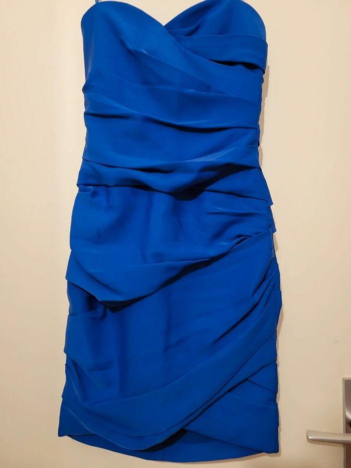 robe de soiree BCBGMaxazria bleu taille XS - photo numéro 4