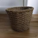 Panier en osier jute beige