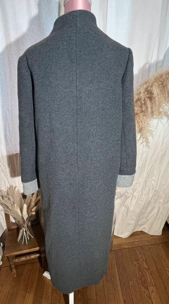 Manteau d hiver long gris en Laine et Cachemire taille 38 Etam - photo numéro 3