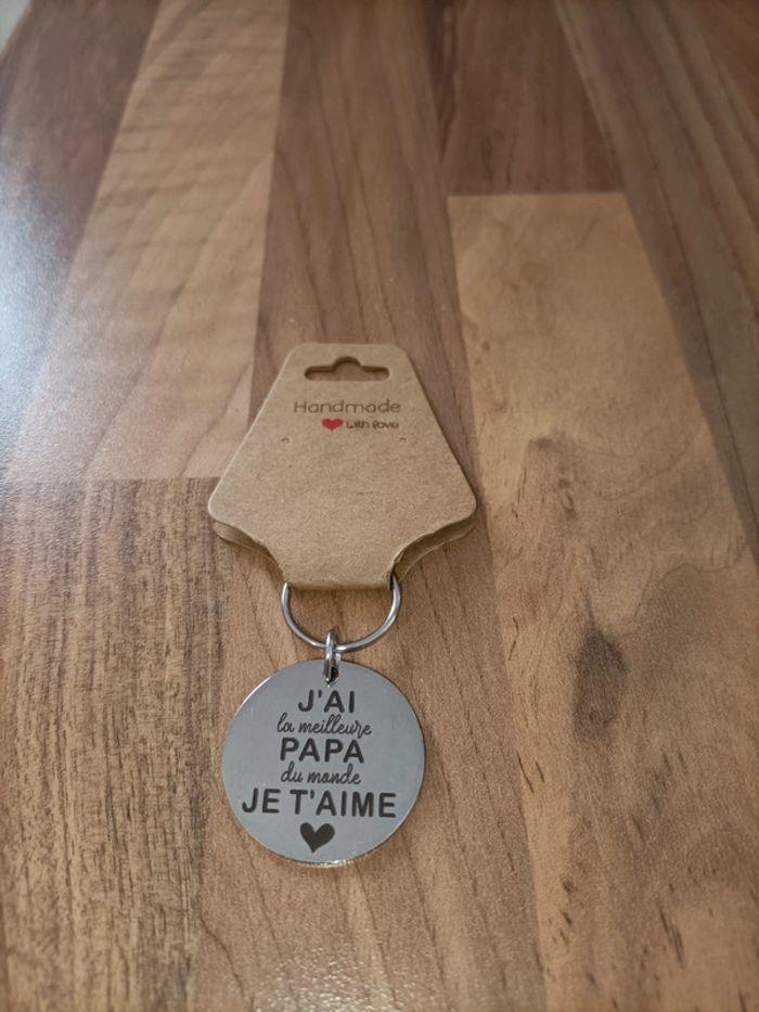 Porte clé neuf " j'ai le meilleur papa du monde. Je t'aime" - photo numéro 5