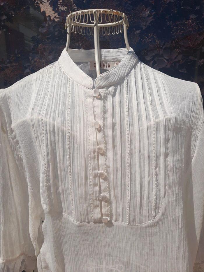 Blouse shabby romantique vintage T 44 - photo numéro 2