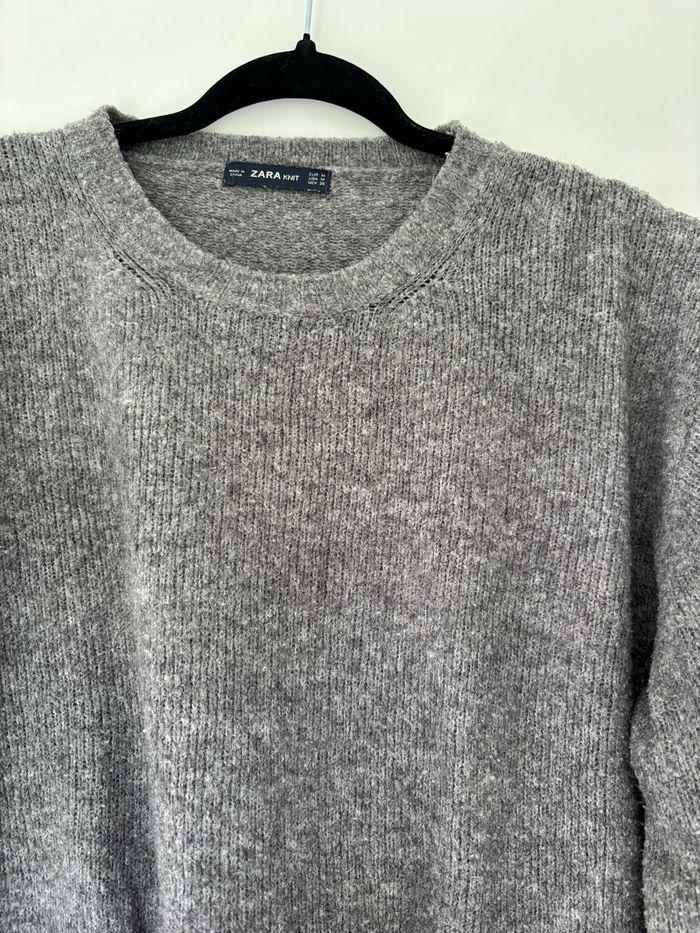 Pull gris ZARA - photo numéro 3