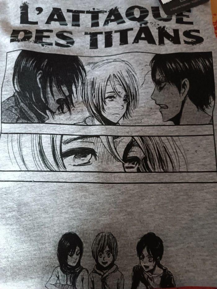 T-shirt l attaque des titans - photo numéro 4