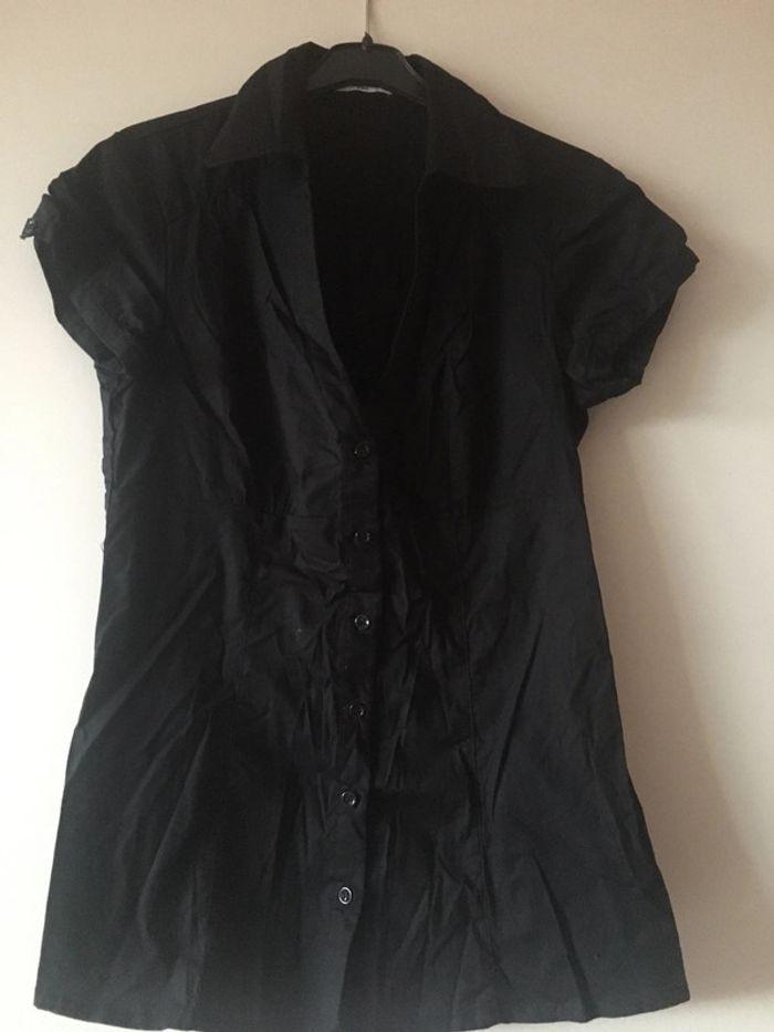 chemise manches courtes noire - photo numéro 2