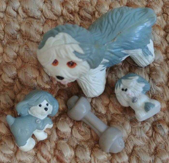 MTPA Littlest Pet Shop G1 Vintage Mommy & baby puppies / La famille de chiens Toufou (1992) - photo numéro 2