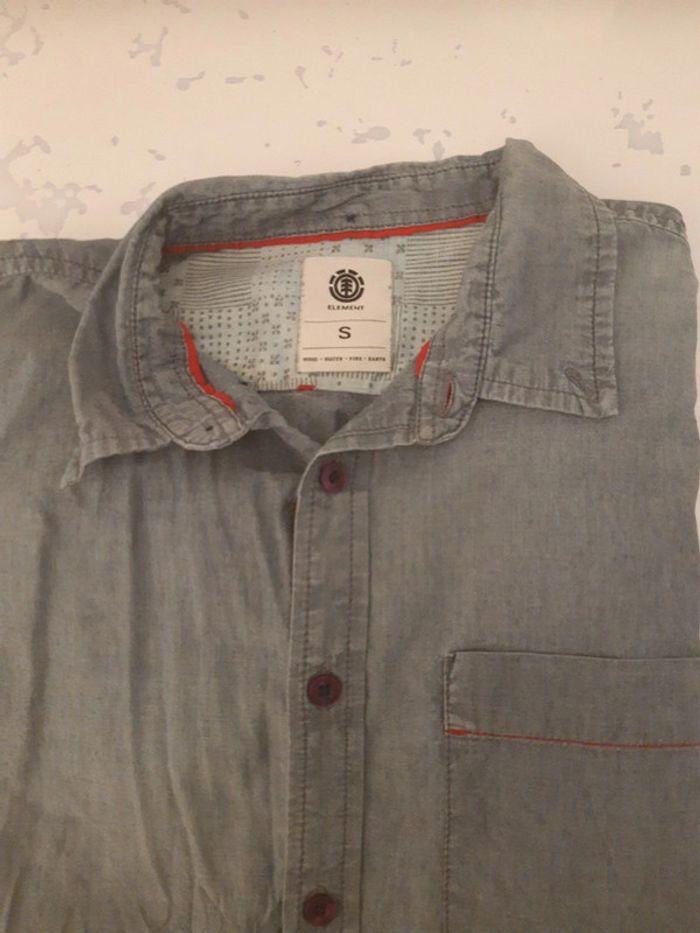 Chemise jean manches courtes homme element taille 36 S - photo numéro 17