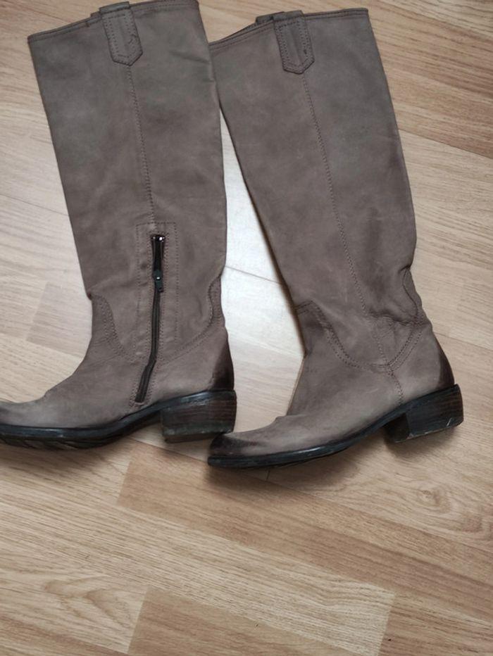 Bottes beige en daim Spiral taille 37 - photo numéro 5