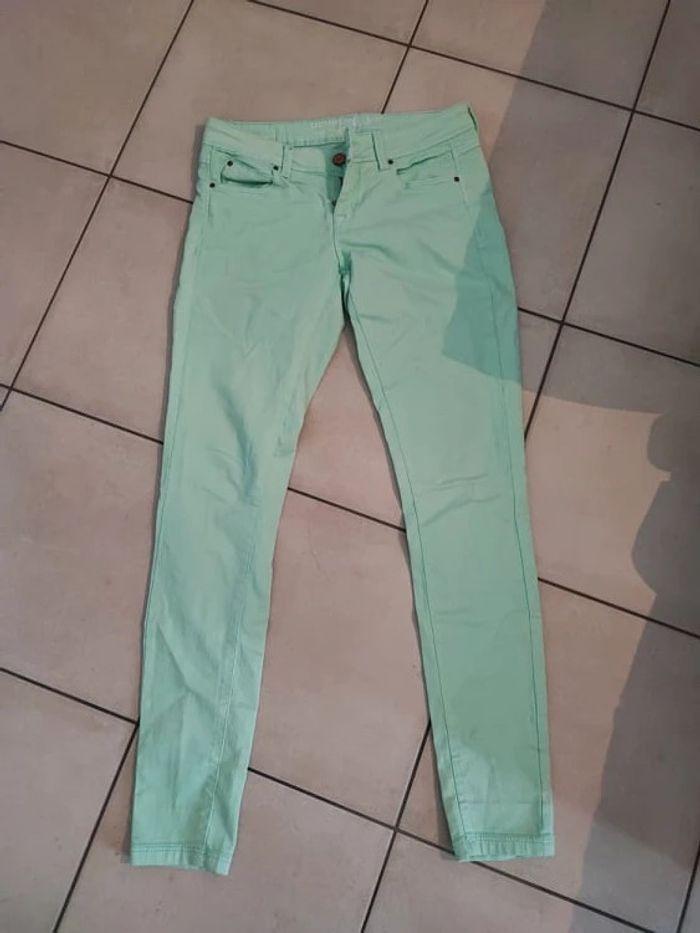 pantalon vert menthe skinny suite blanco - photo numéro 2