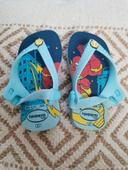 Tong havaianas garçon bleu flash Marvel Avengers neuf taille 23