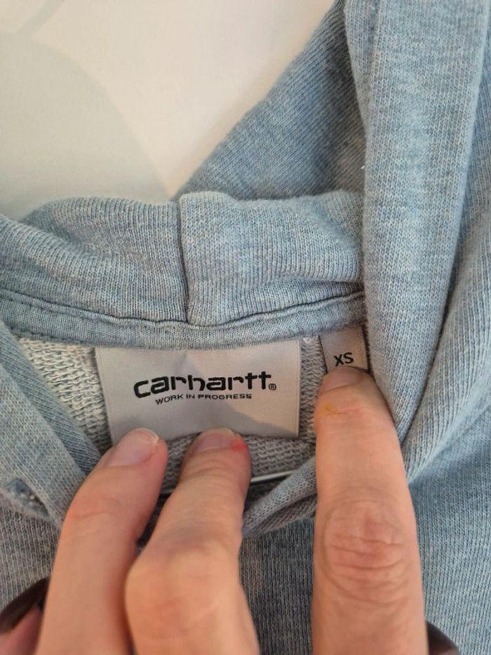 Sweat Carhartt capuche bleu taille XS - photo numéro 4