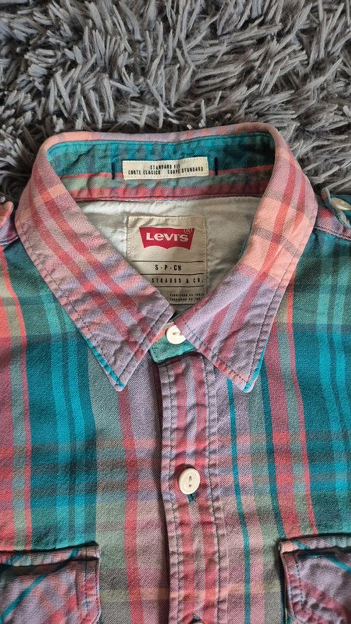 Chemise à carreaux rose à rayures Levi's - photo numéro 7