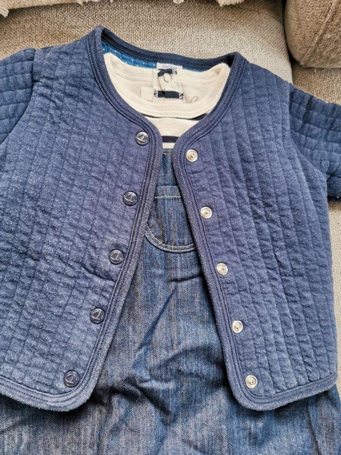 Ensemble Petit bateau fille 12 mois 1 an gilet body robe - photo numéro 4