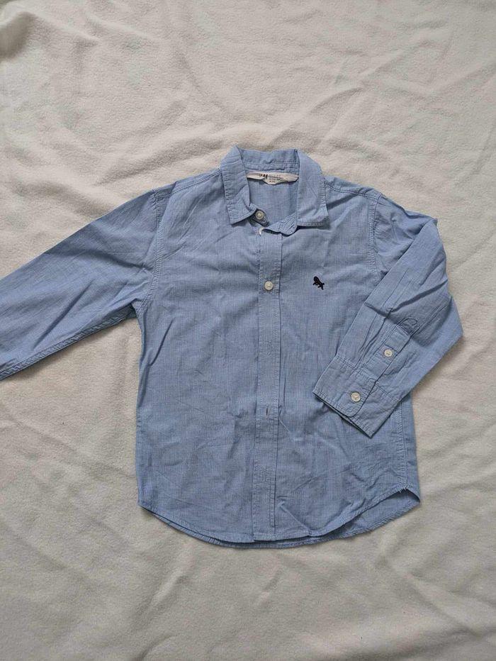 Chemise manches longues bleu 4 ans