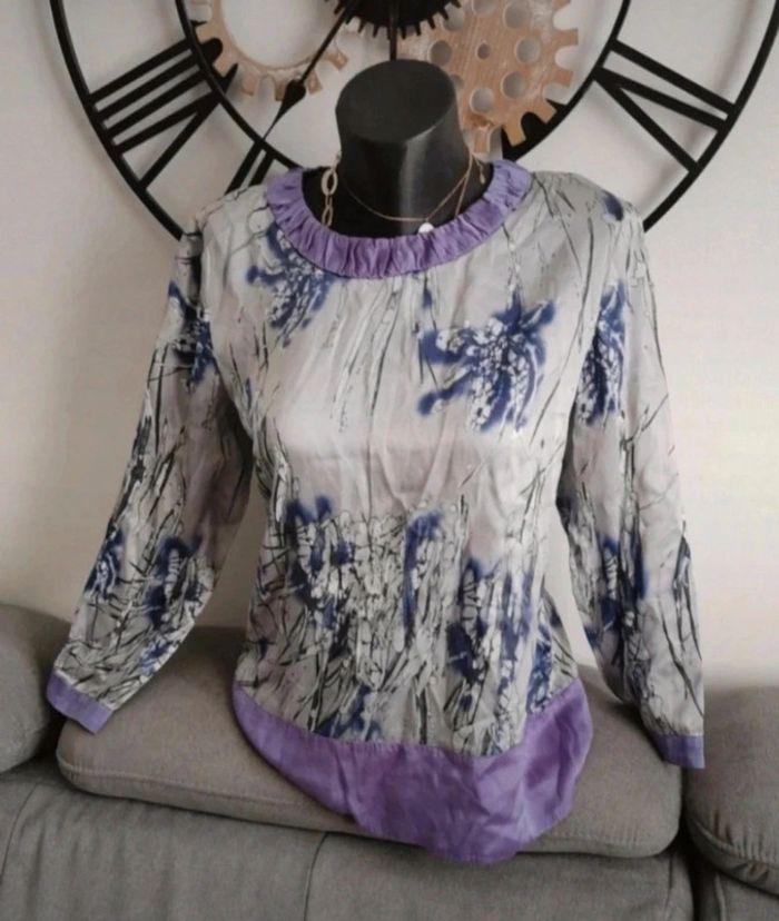 Blouse tunique top soie 😍bac a vendre + - photo numéro 2