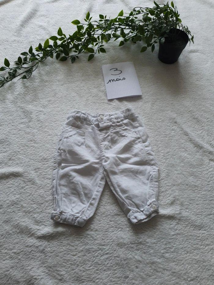 Pantalon blanc en lin cyrillus - photo numéro 1