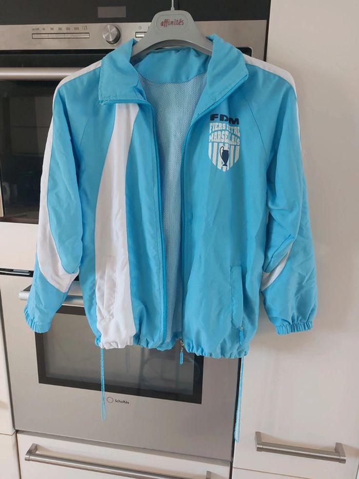 Veste  fier d être  marseillais turquoise - photo numéro 1