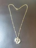 Collier initial fleur (E)