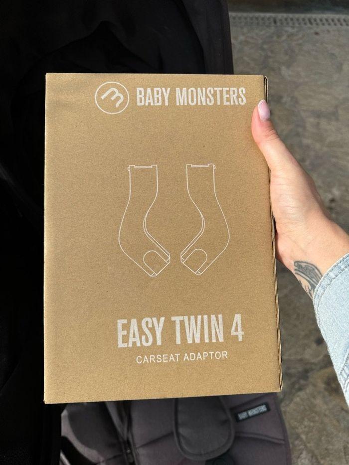 Poussette Double Baby Monsters Easy Twin 4 - Noire/Grise - photo numéro 7